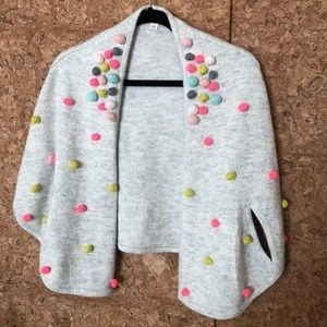 Cat & Jack Pom Pom Poncho. Size S/M